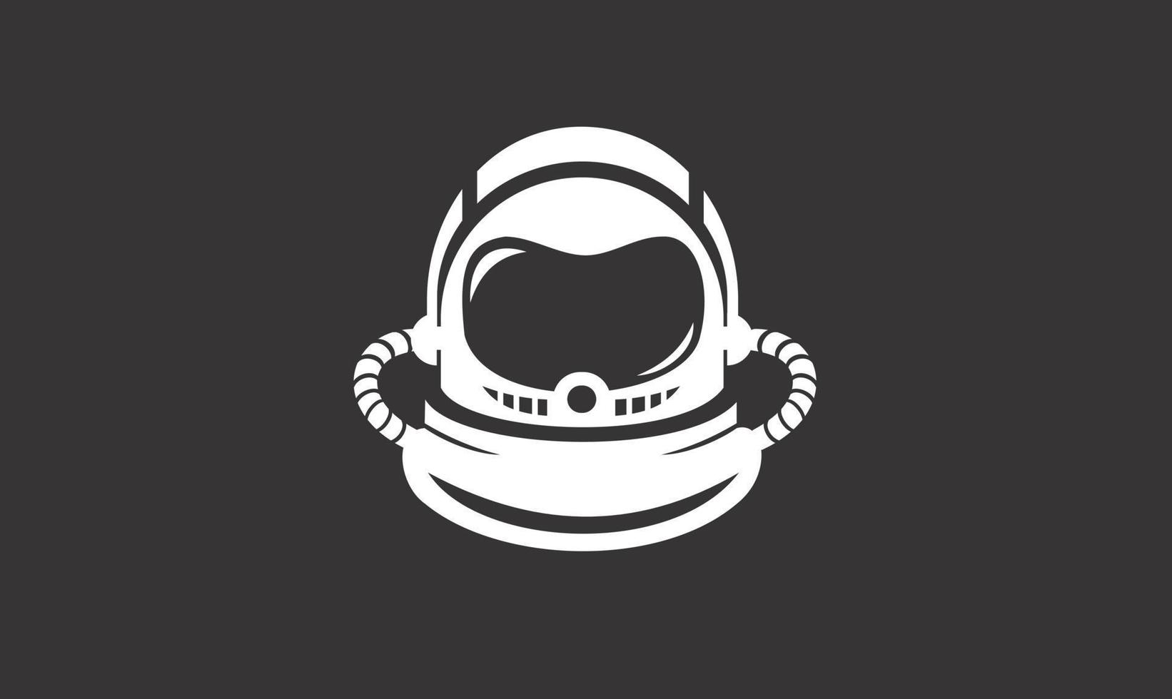 Design des Astronauten-Logos vektor