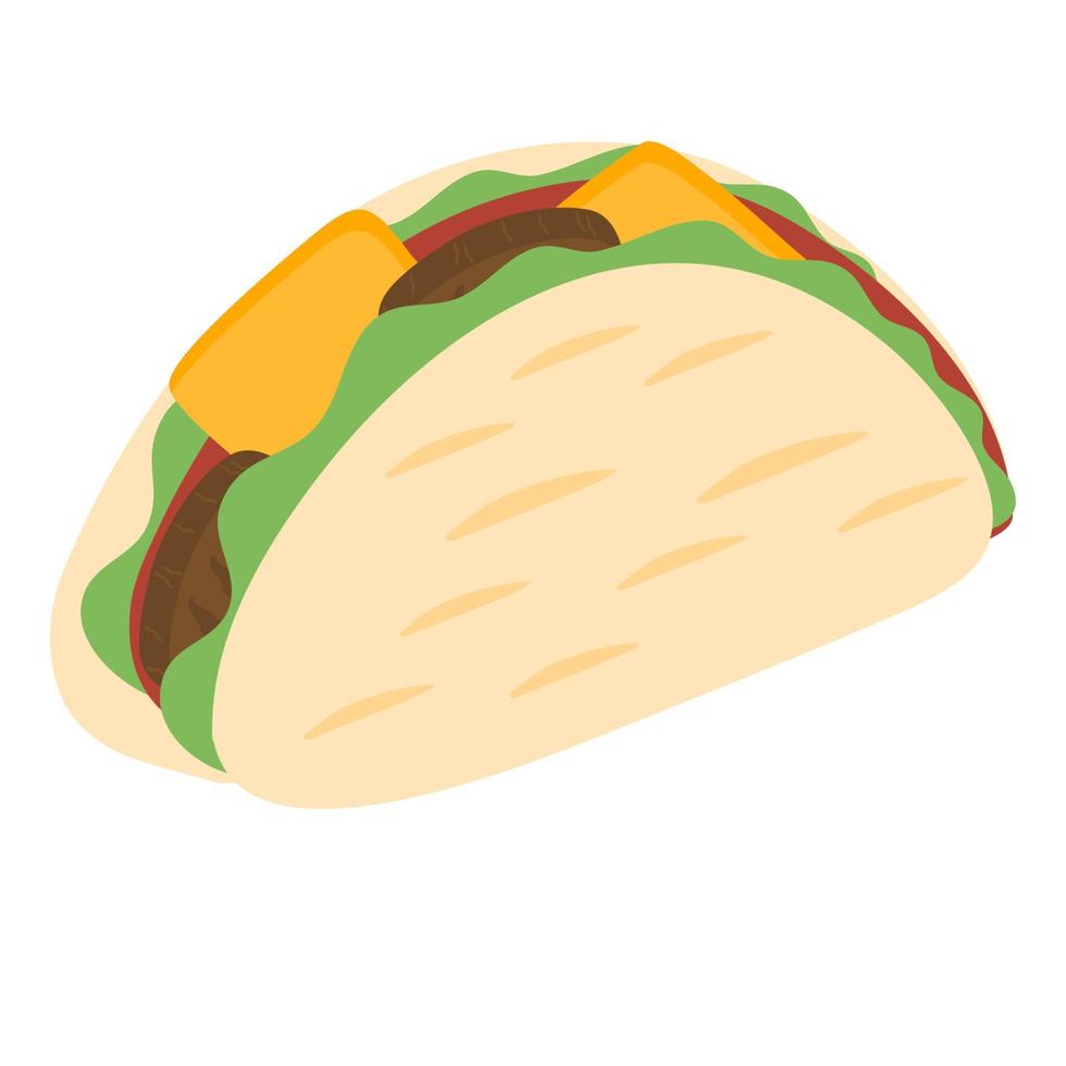Tacos-Doodle-Illustration vektor