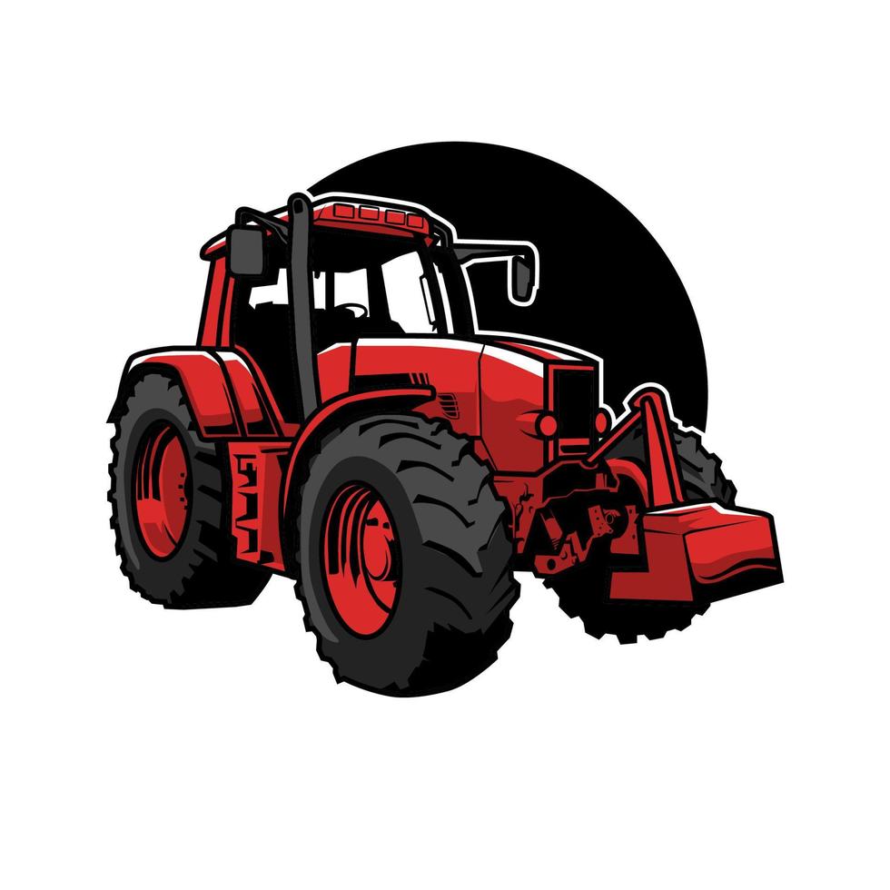 Tracktor-Farm-Vektor-Illustration-Design vektor