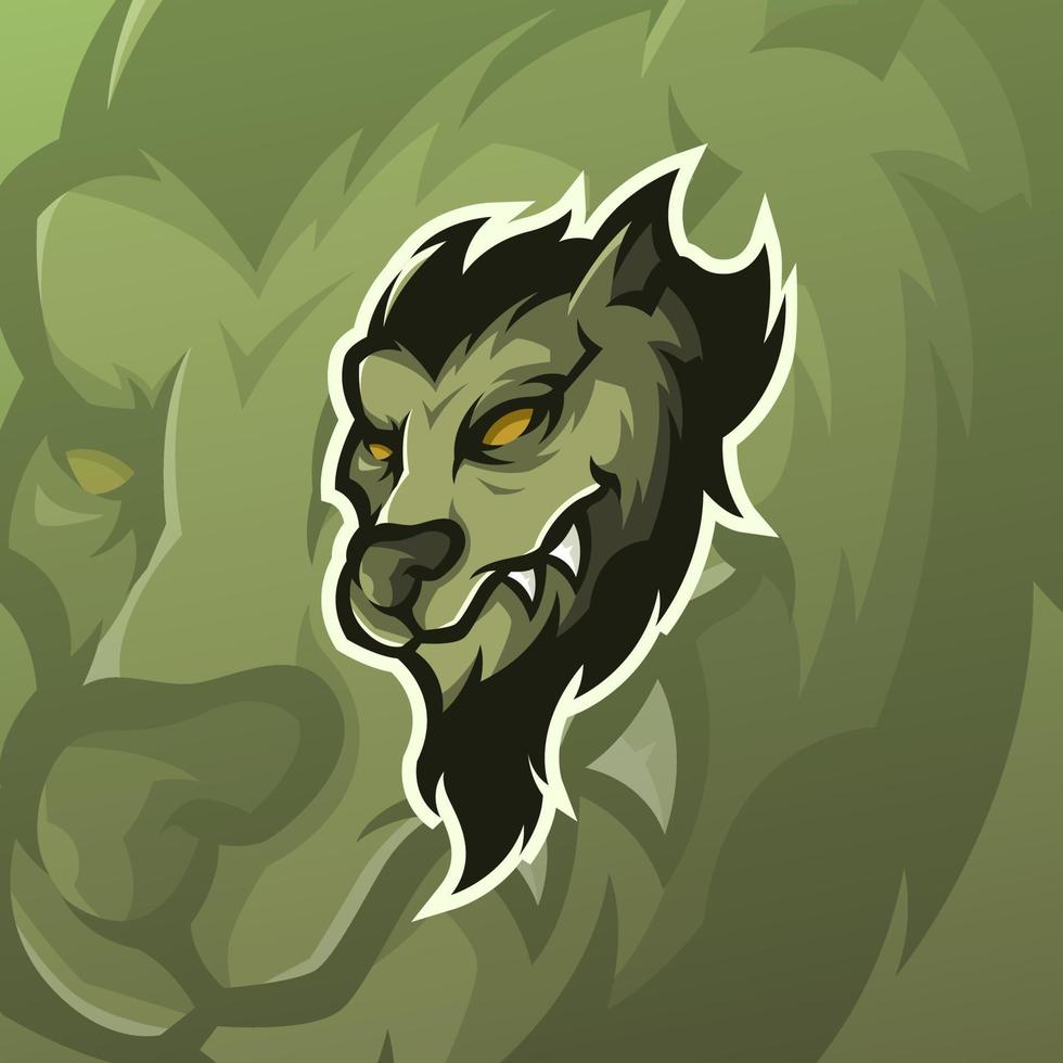 mythisches Tiermaskottchen-Logo-Design vektor