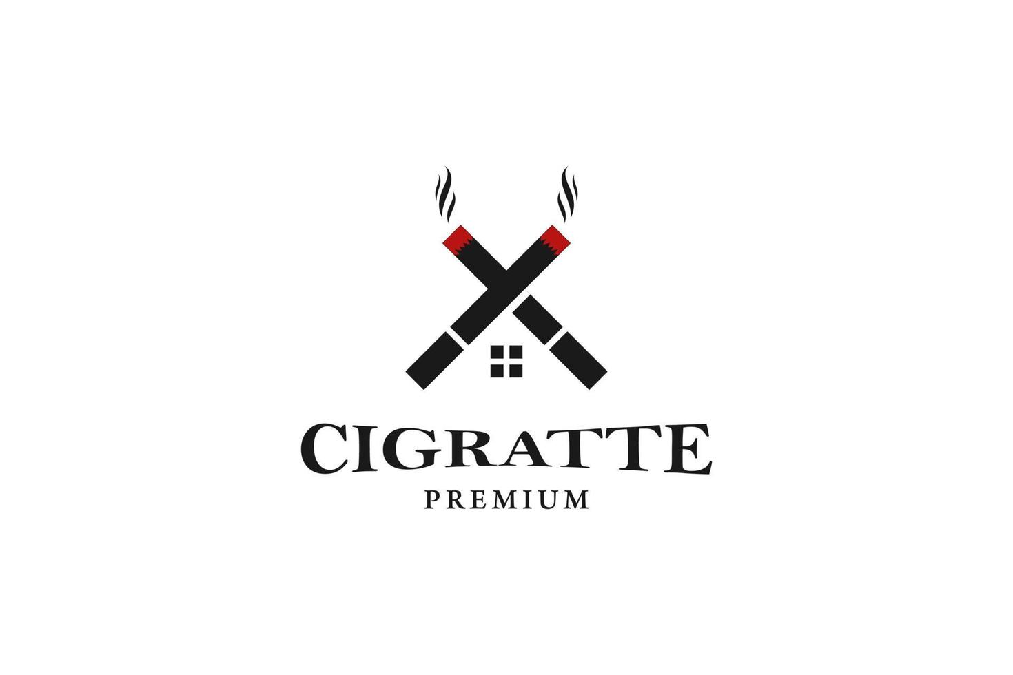 flache zigarettenindustrie fabrik logo design vektorgrafik symbol symbol illustration kreative idee vektor