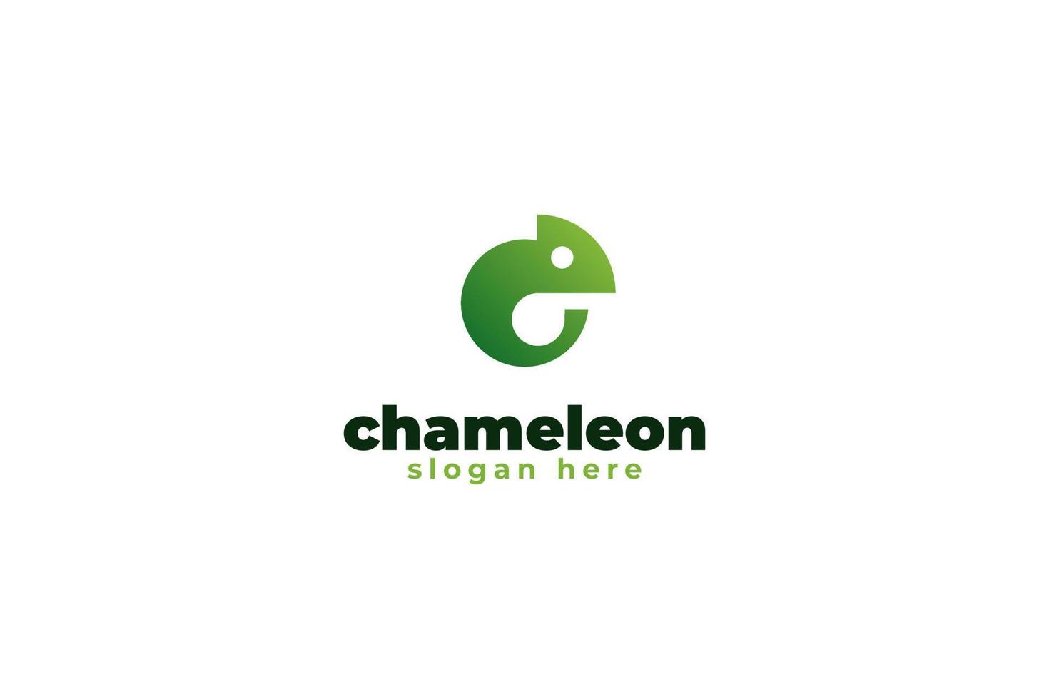 Designvorlage für flaches Chamäleon-Logo vektor
