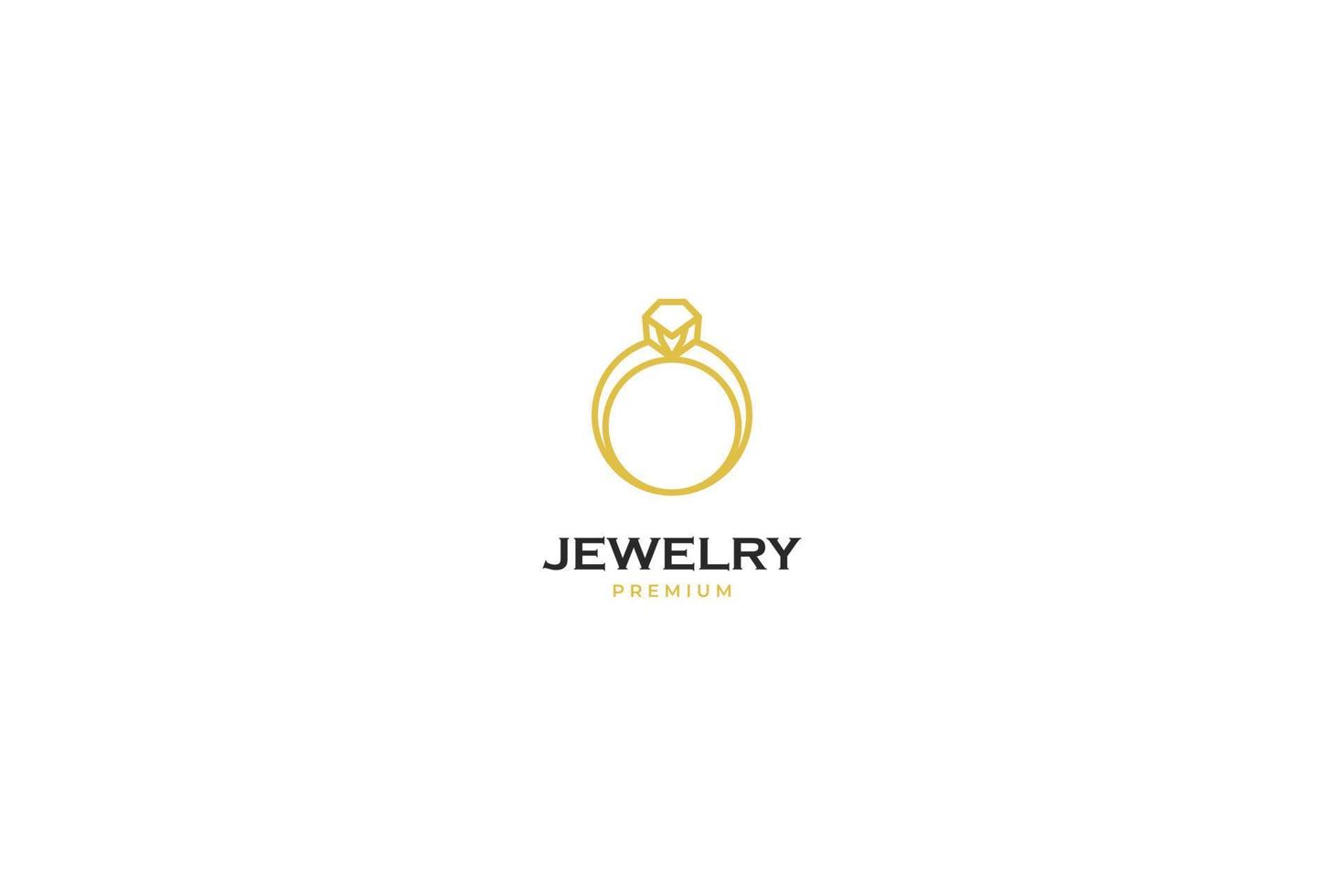 platt ring smycken logotyp vektor ikon formgivningsmall. elegant, skönhet, kunglig