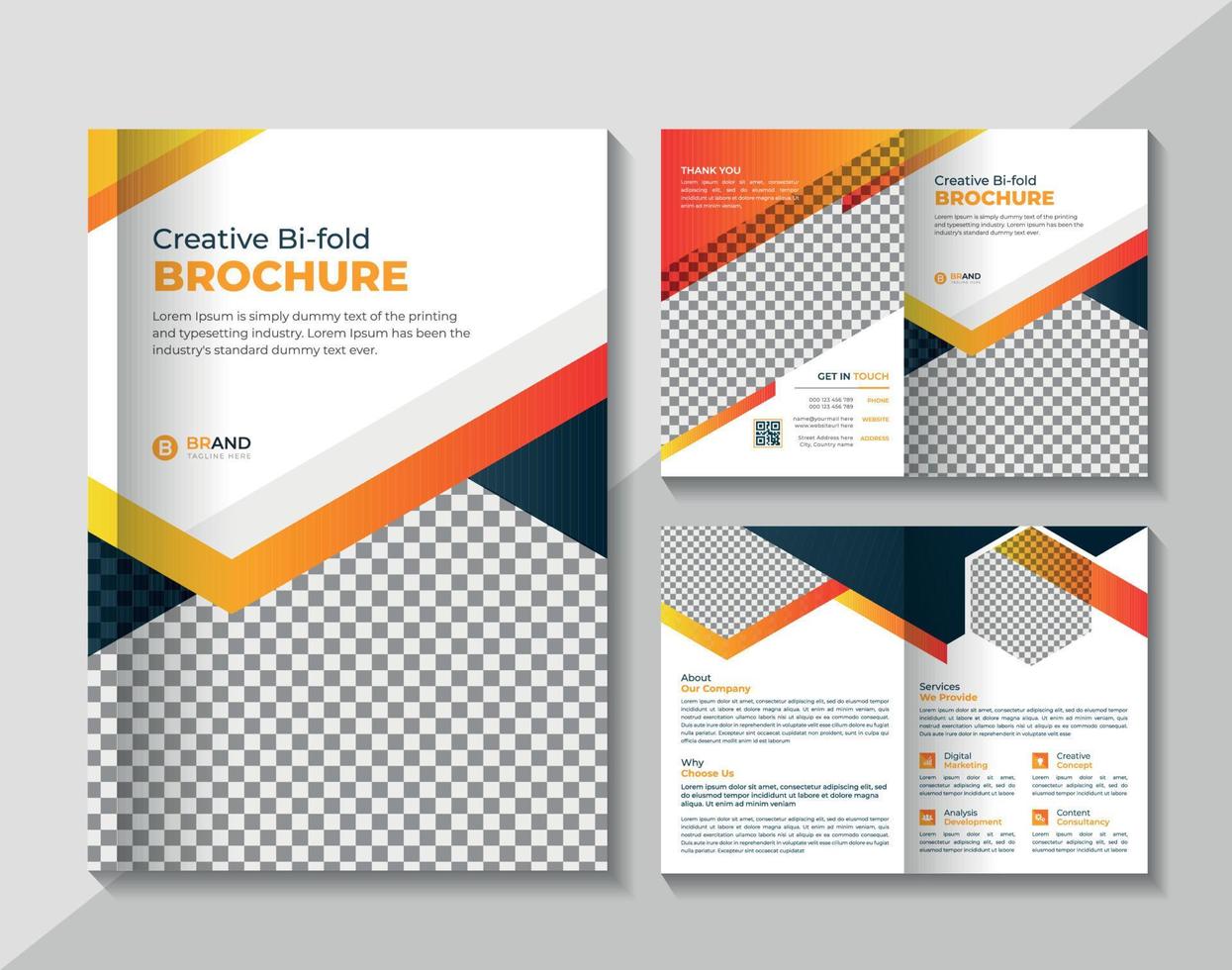 Corporate Business Bifold-Broschüre-Design-Vorlage vektor