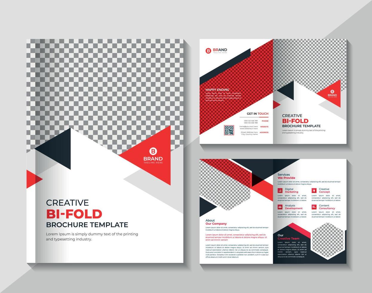 corporate business bifold broschyr designmall vektor