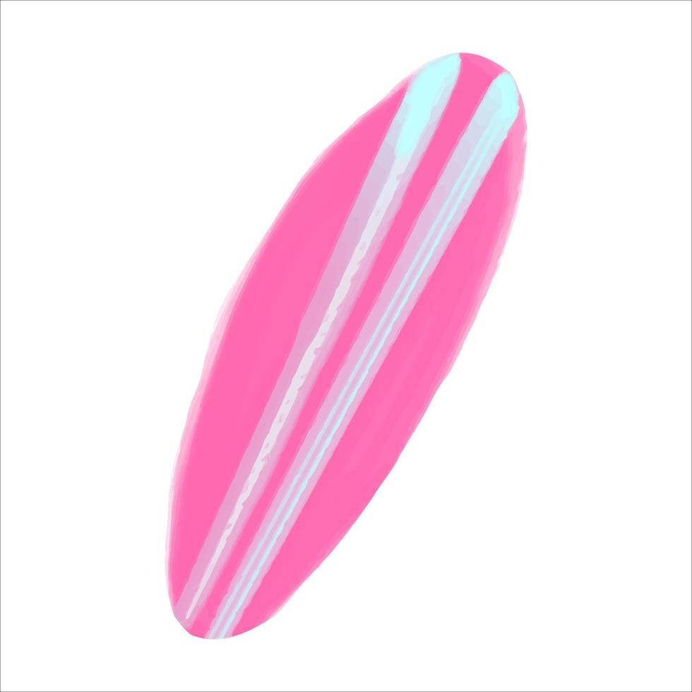 webvector blau und rosa Surfbrett in Aquarell gemalt. sommerillustration für design. vektor