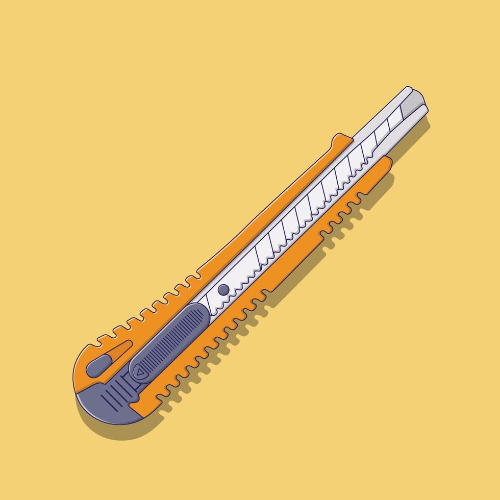 verktyg kniv vektor ikon illustration. fräs. pappersvaror. platt tecknad stil lämplig för webb, målsida, banner, flygblad, klistermärke, tapet, bakgrund, mobilapp, ui