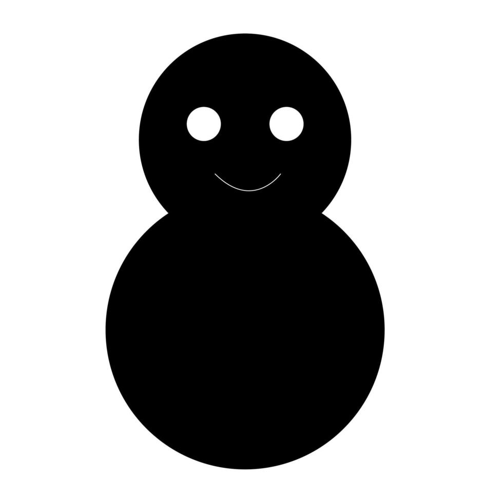 Schneemann-Symbol auf weißem Hintergrund. vektor