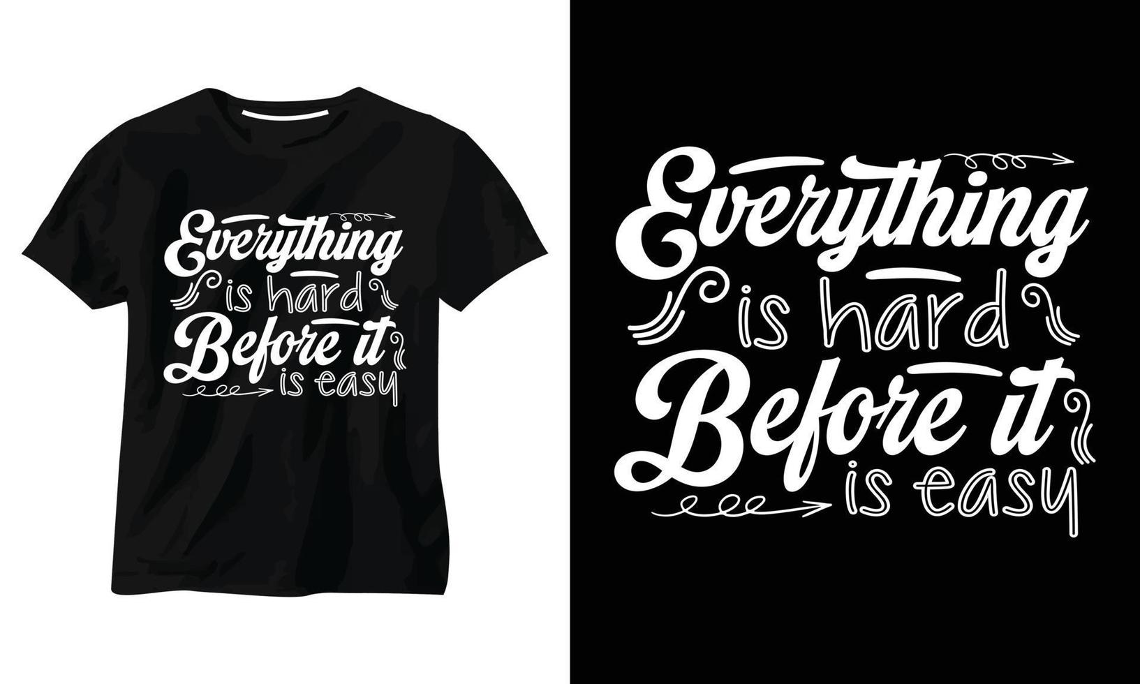 Motivierendes Typografie-T-Shirt-Design vektor