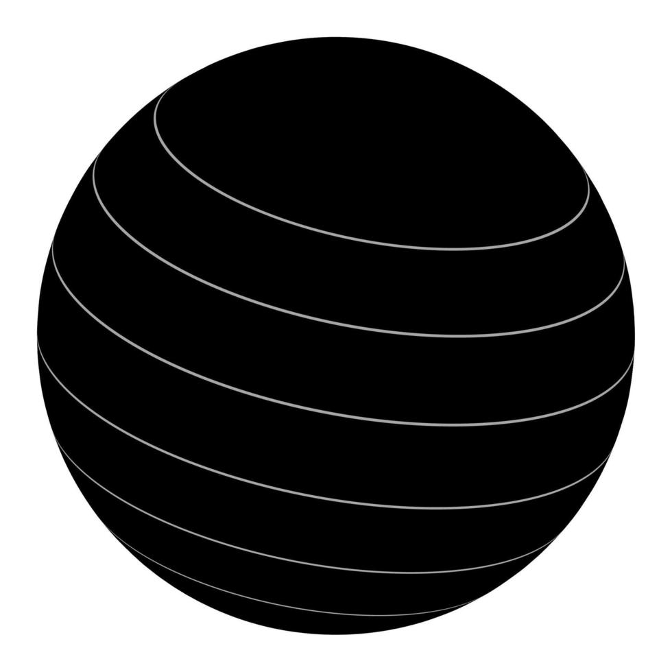 Fitness-Ball-Symbol-Vektor-Illustration isoliert auf weißem Hintergrund. vektor