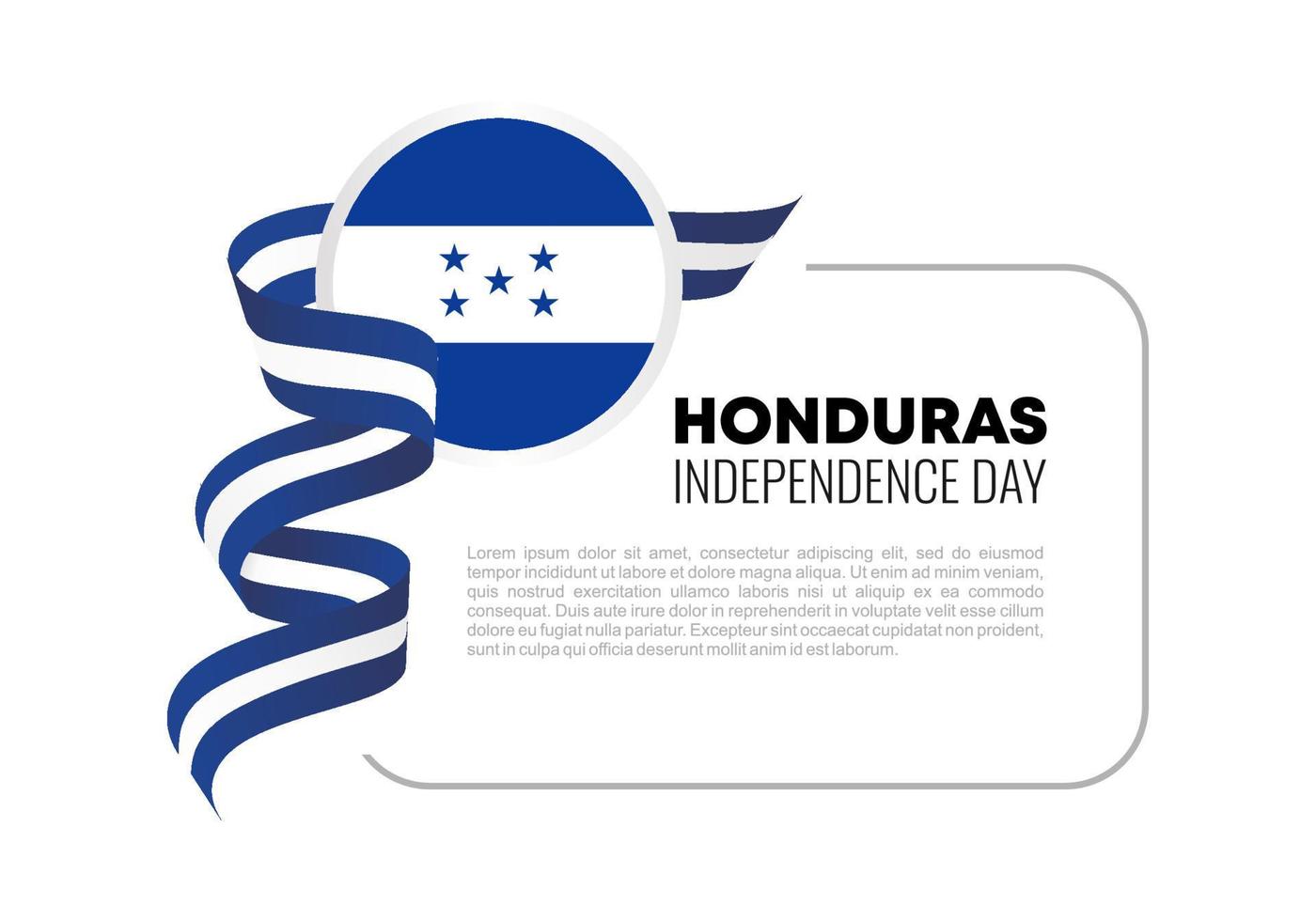 Hintergrundbanner für den Unabhängigkeitstag von Honduras für die nationale Feier am 15. September. vektor