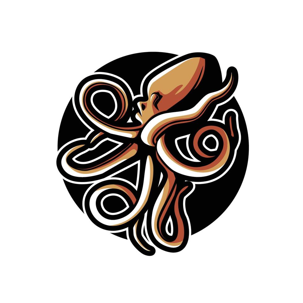 Octopus Logo Illustration Vektordesign vektor