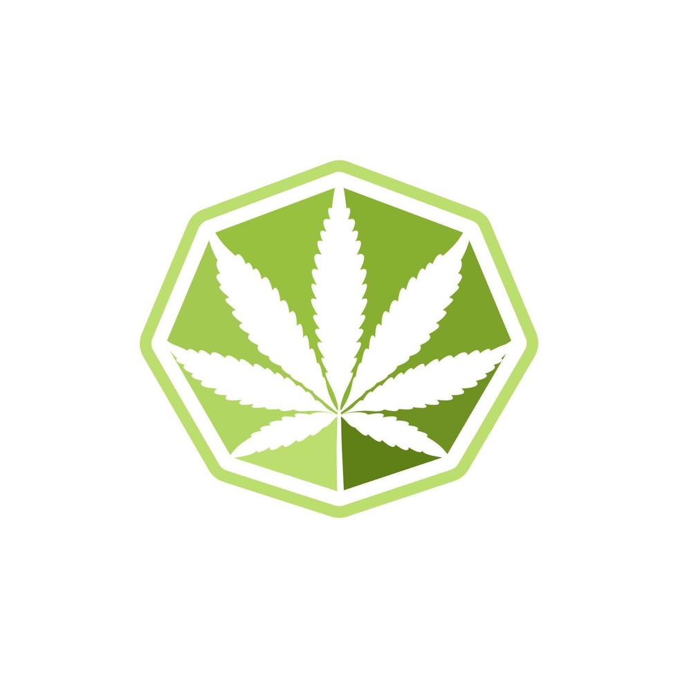 cannabis, kruka blad, hampa etikett logotyp design vektor