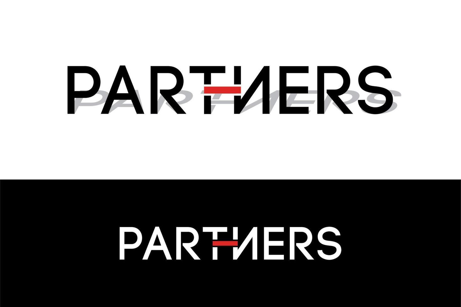 partners partner typografi wordmark logo design vektor
