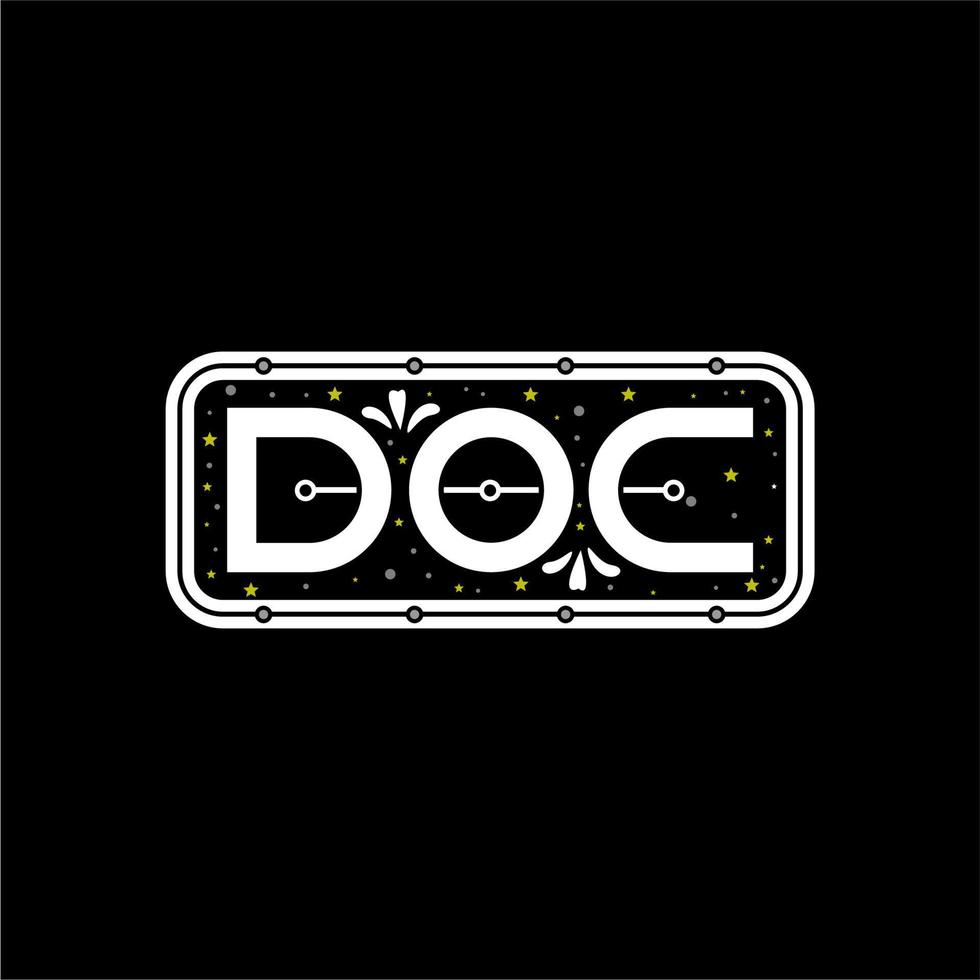 doc Brief Logo Initialen Design vektor