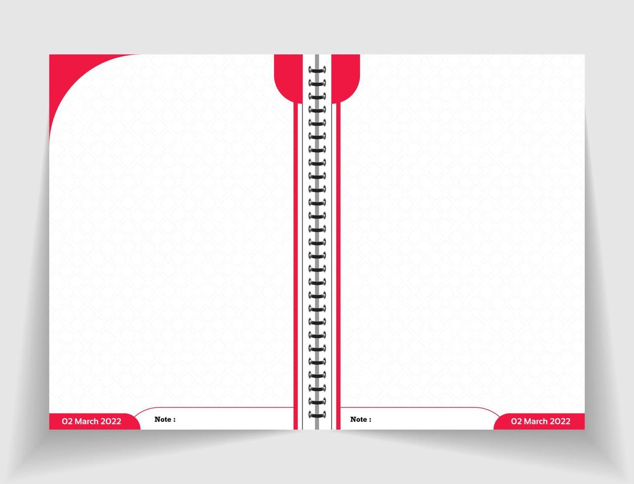 färgglada mejeri inre sida våren anteckningsbok siddesign layout prick rutnät skissbok vektor