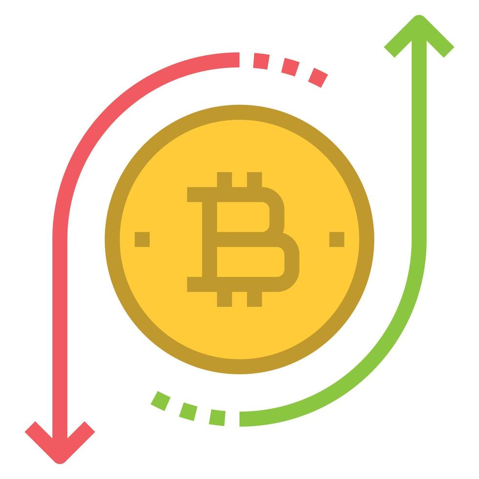 bitcoin flaches symbol vrctor. vektor