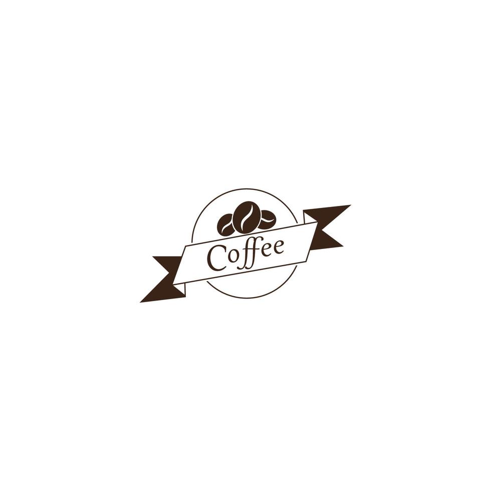 kaffe ikon logotyp design illustration mall vektor