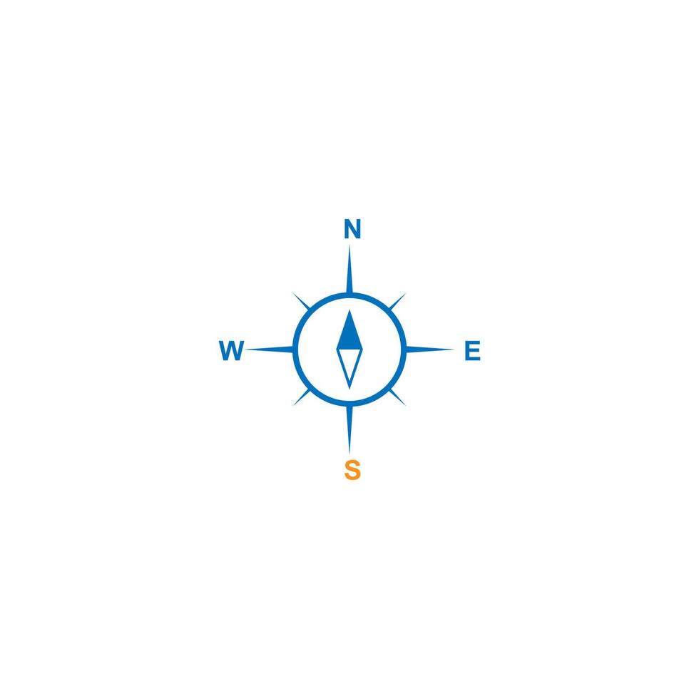kompass logotyp ikon illustration formgivningsmall vektor