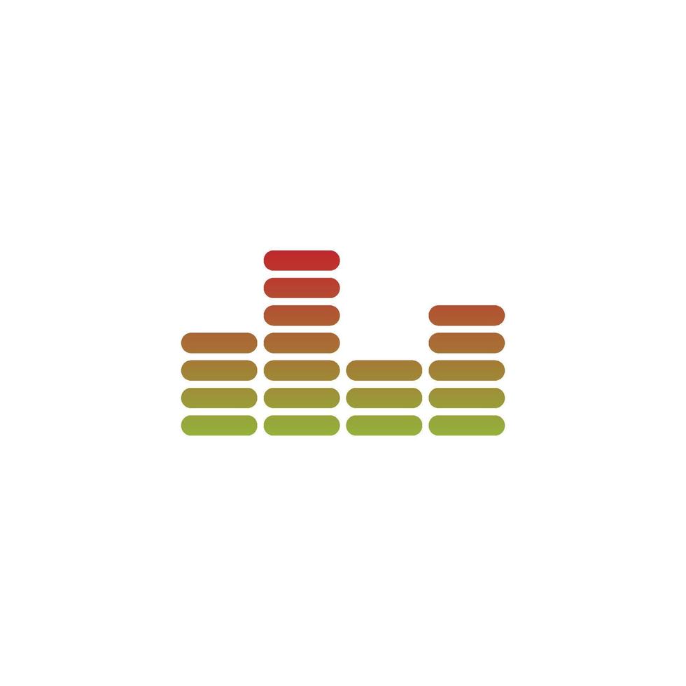 ljudvåg ikon logotyp design illustration vektor