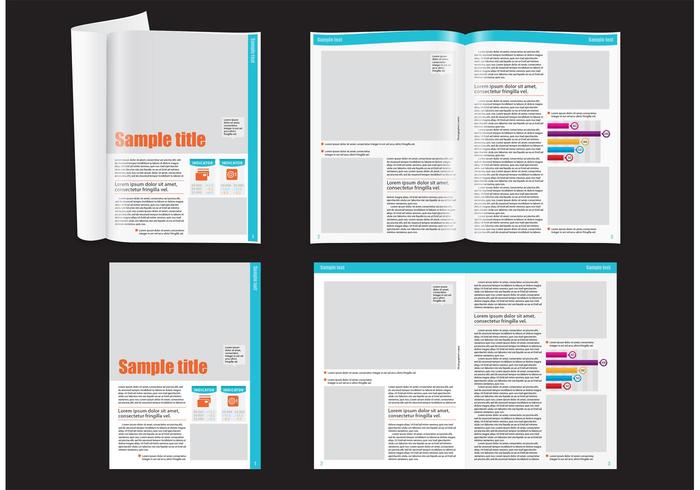 Financial Magazine Layout Mall vektor