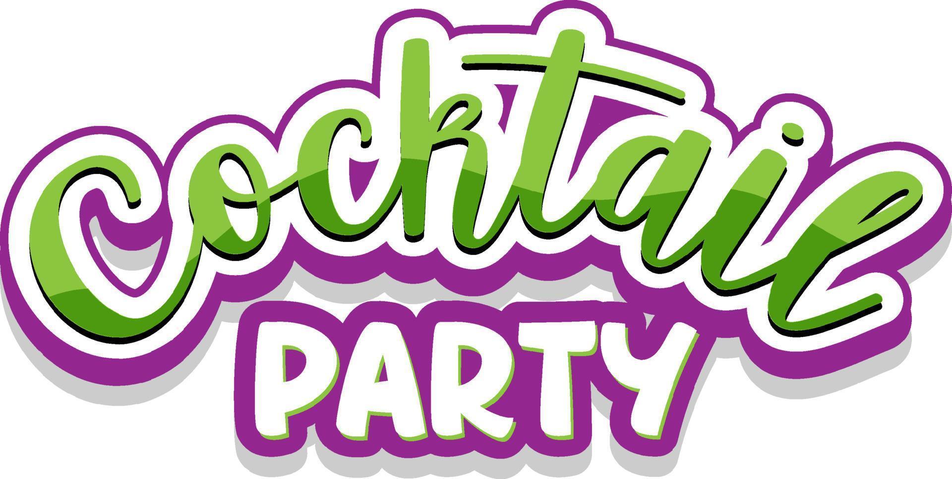 ett cocktailparty banner text vektor