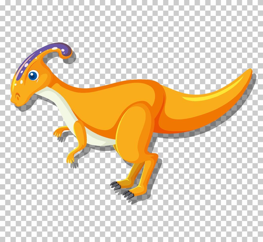 süßer parasaurolophus dinosaurier isoliert vektor