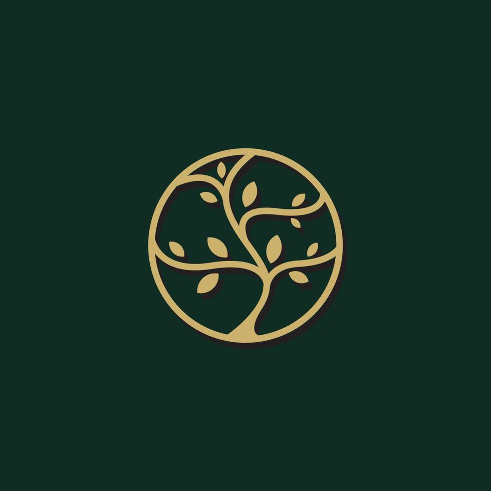 Baum-Vektor-Symbol. Naturbaum-Vektorillustration des Logodesigns vektor