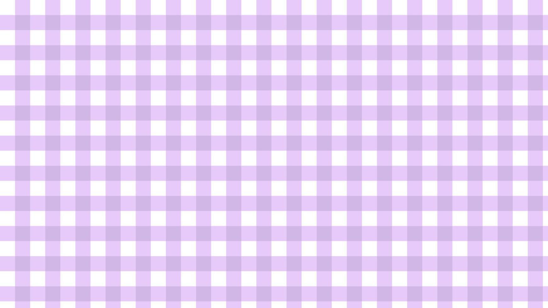 niedlicher pastellvioletter lila Gingham, Schachbrett, Plaid, Tartan-Muster-Hintergrundillustration, perfekt für Tapeten, Kulissen, Postkarten, Hintergrund für Ihr Design vektor