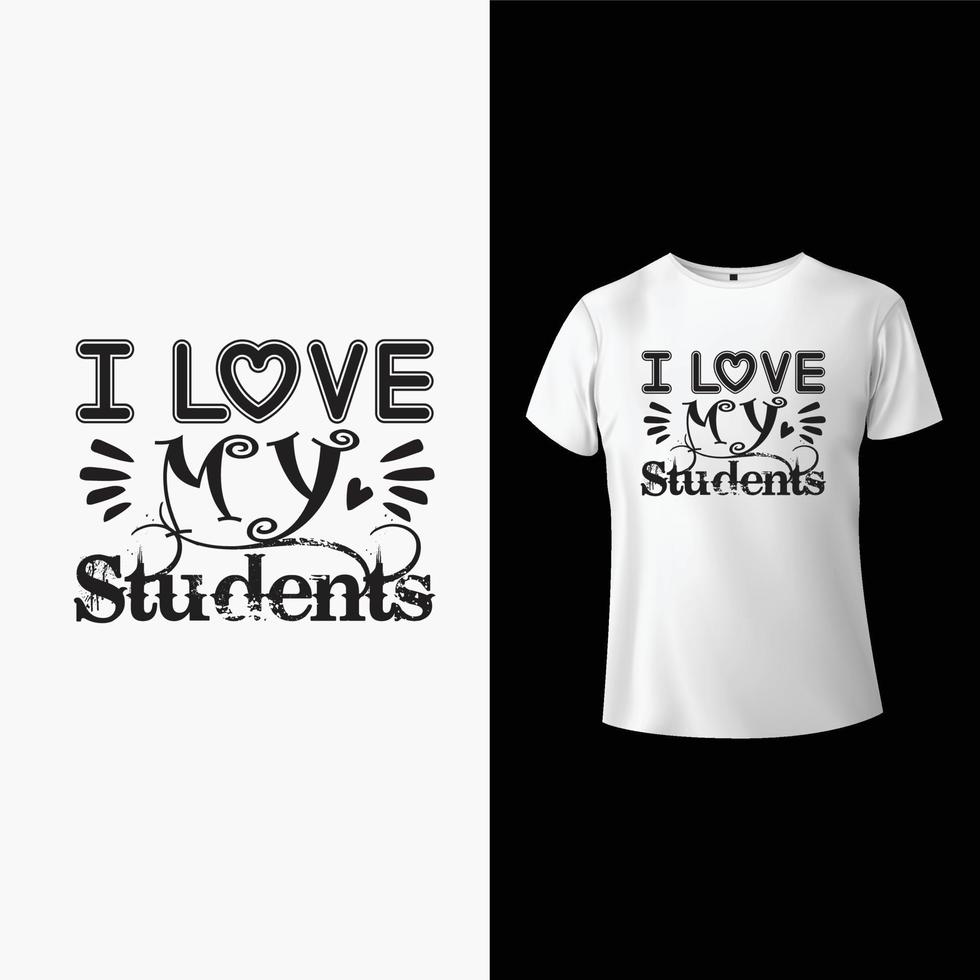 lärare t-shirt design vektor