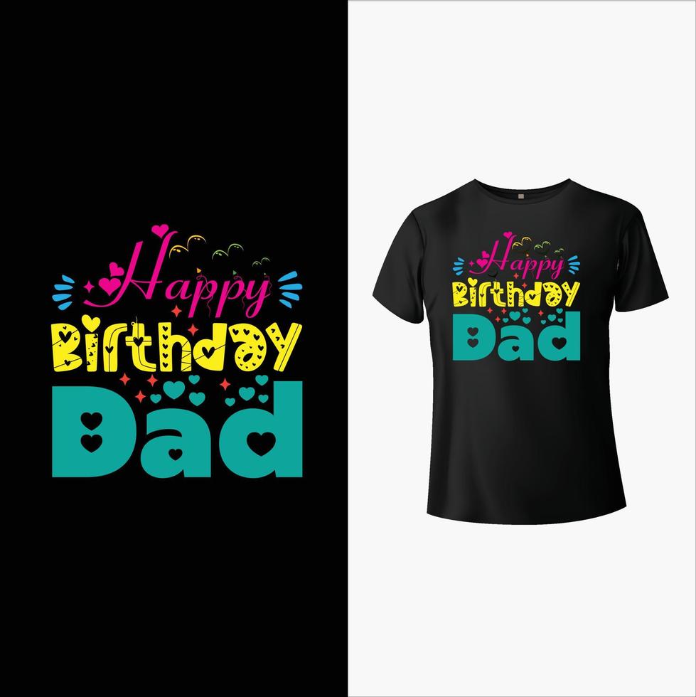födelsedag t-shirt design vektor