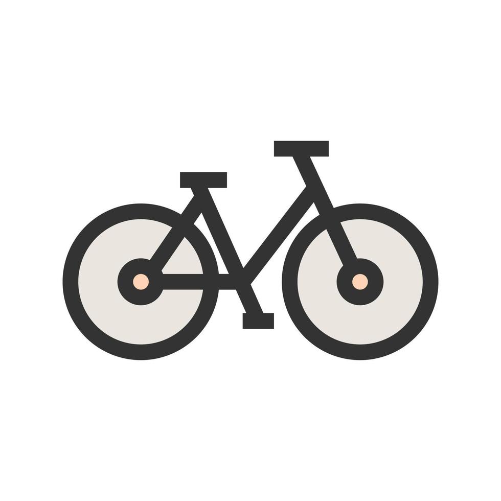 Fahrrad gefülltes Liniensymbol vektor