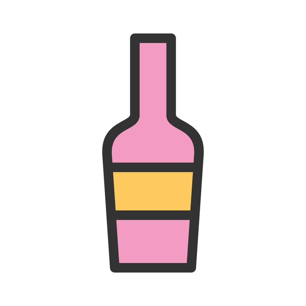 Weinflasche gefülltes Liniensymbol vektor