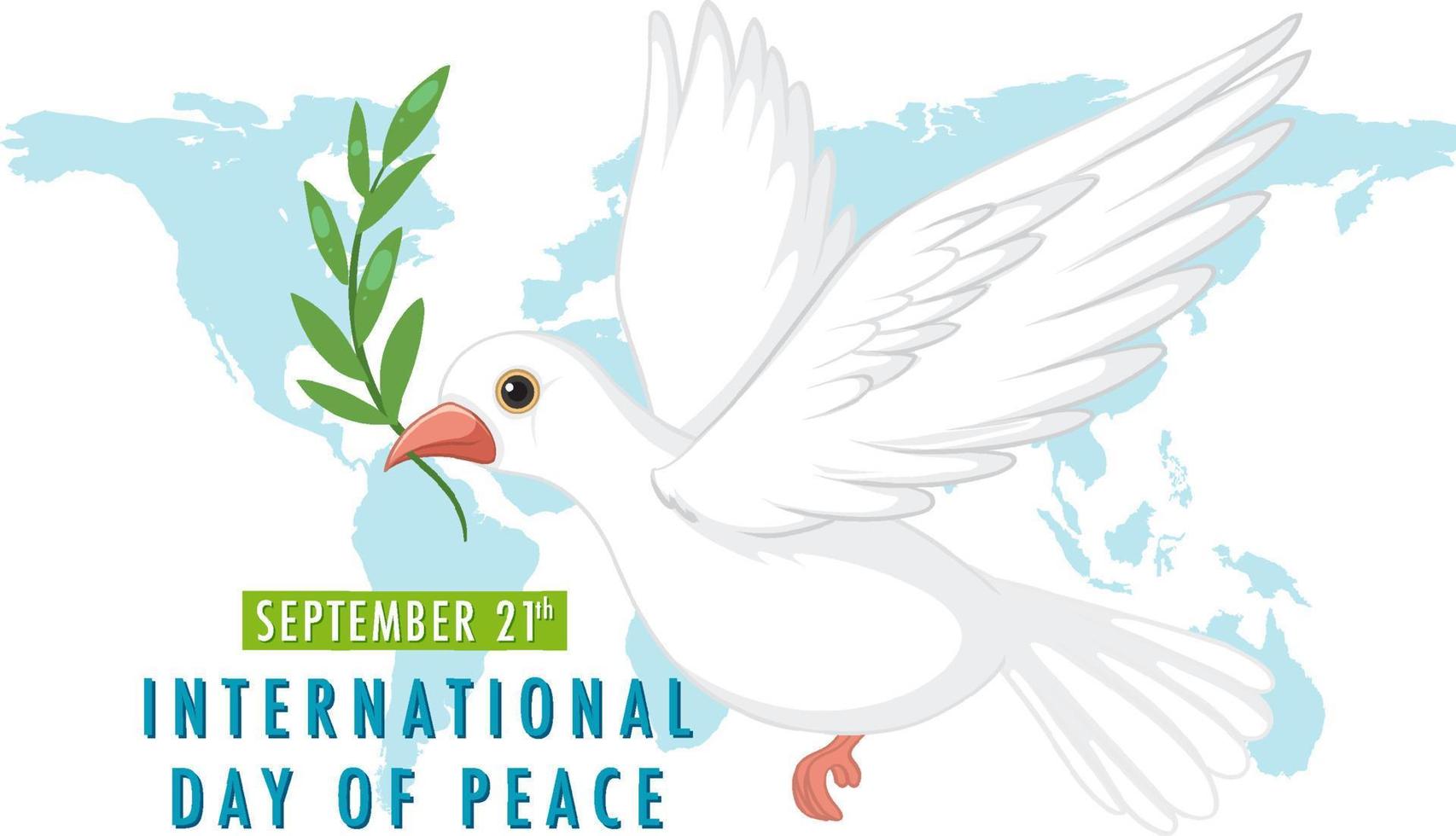 Bannerdesign zum Internationalen Tag des Friedens vektor