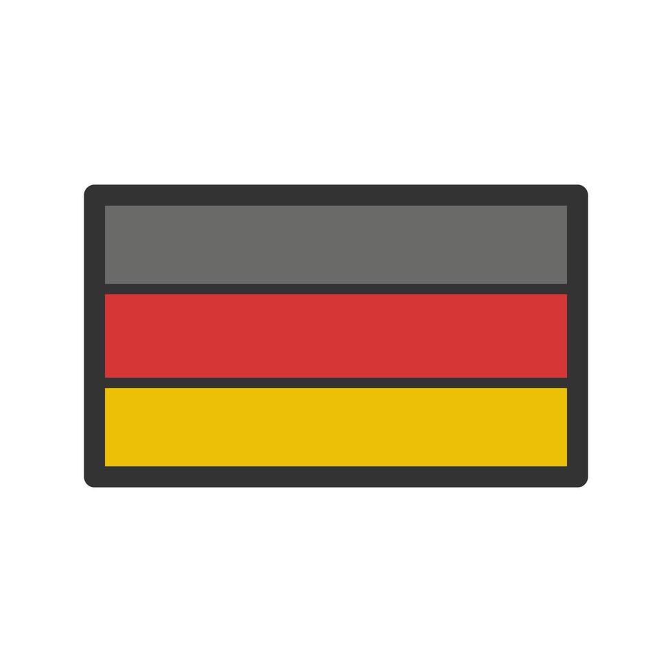 Tyskland fylld linje ikon vektor