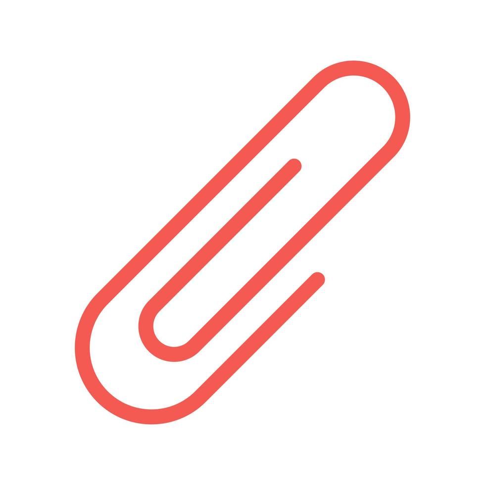 Symbol für gefüllte Linie mit Büroklammer vektor