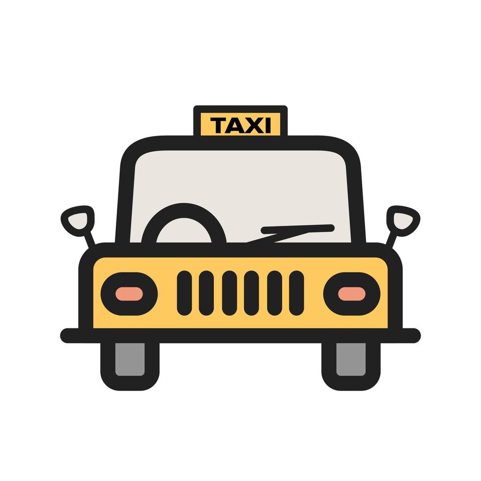 taxi fylld linje ikon vektor