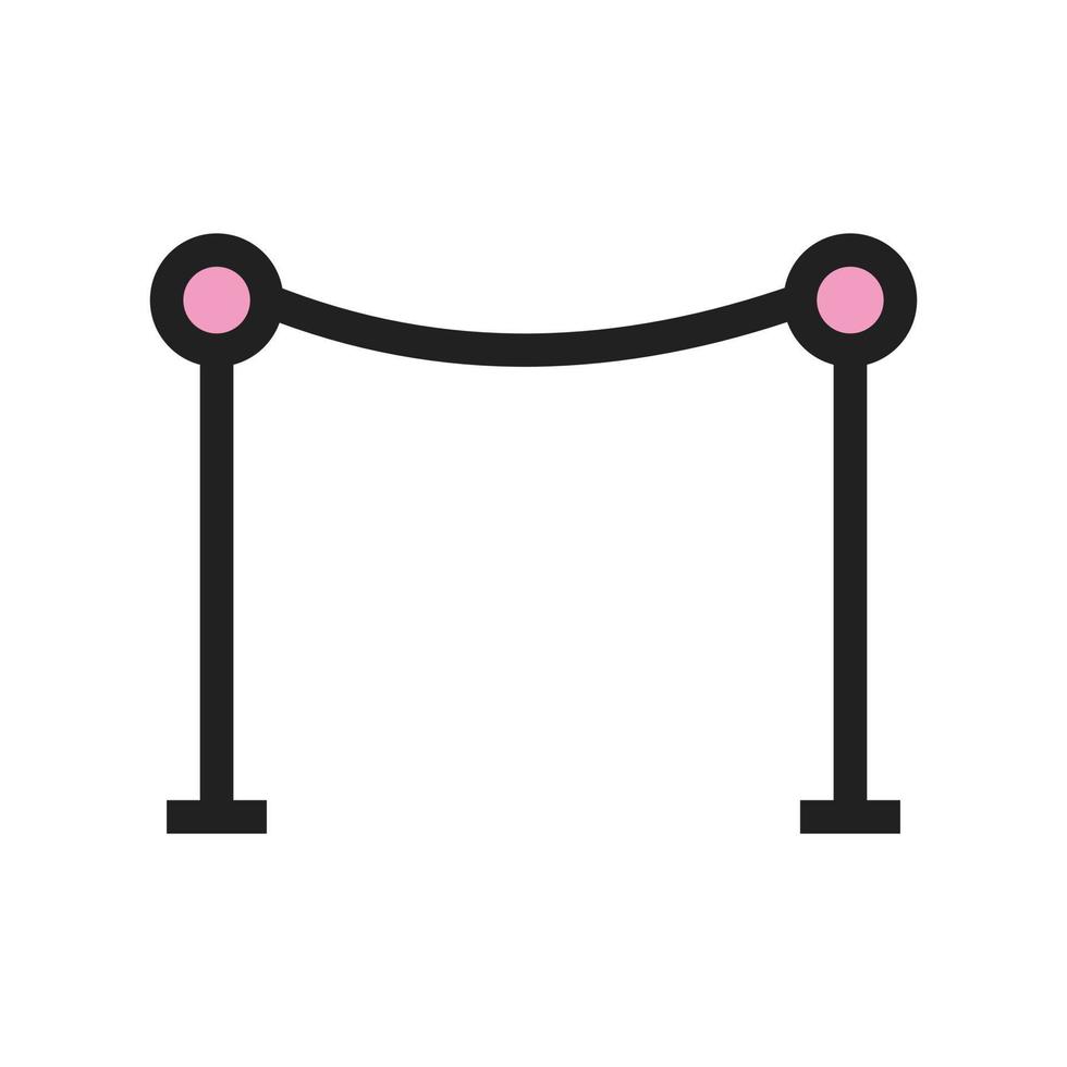 Symbol für gefüllte Linie begrenzen vektor