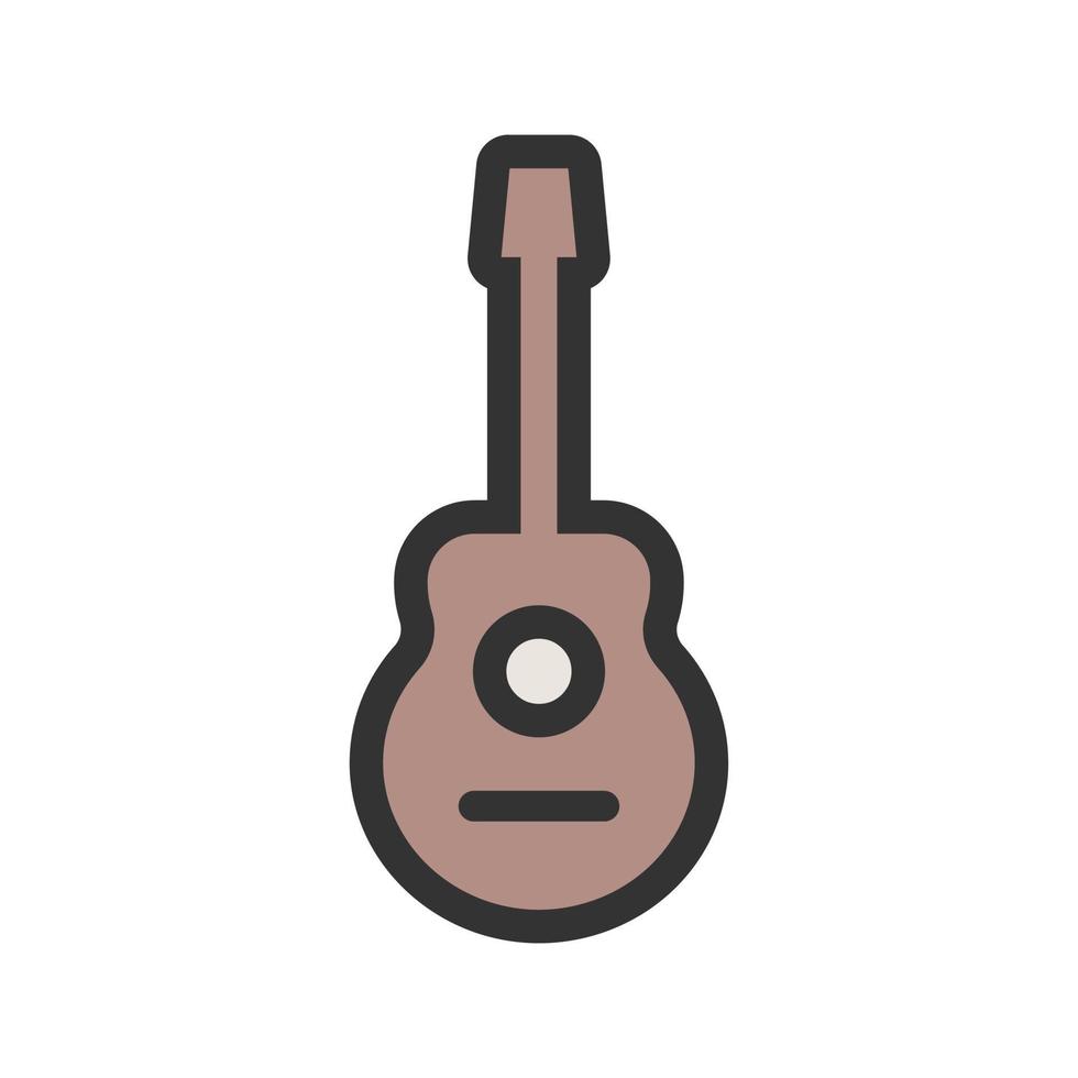 Gitarre gefülltes Liniensymbol vektor
