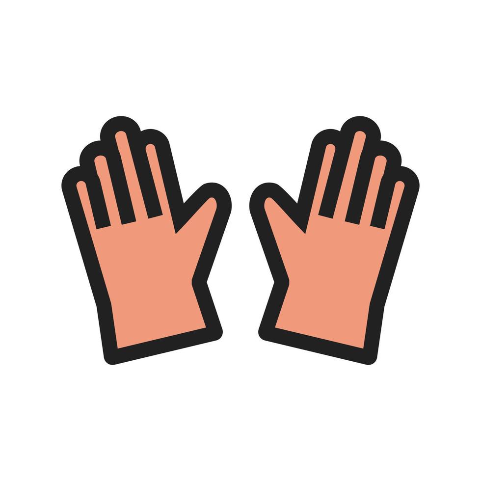 Symbol für gefüllte Handschuhe vektor