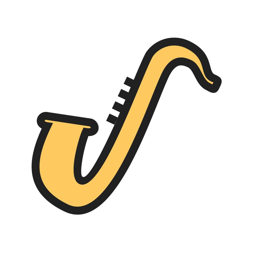 Saxophon gefülltes Liniensymbol vektor