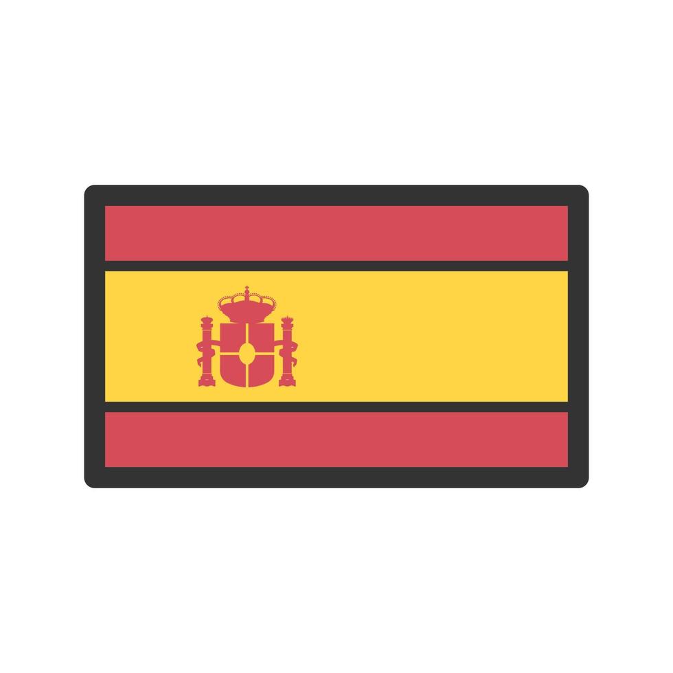 spanien fylld linje ikon vektor