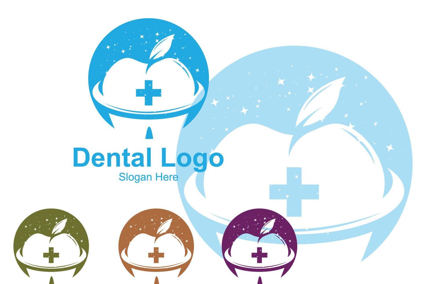 Logo-Vektor für Zahngesundheit, Pflege und Pflege von Zähnen, Design für Siebdruck, Unternehmen, Aufkleber, Hintergrund vektor