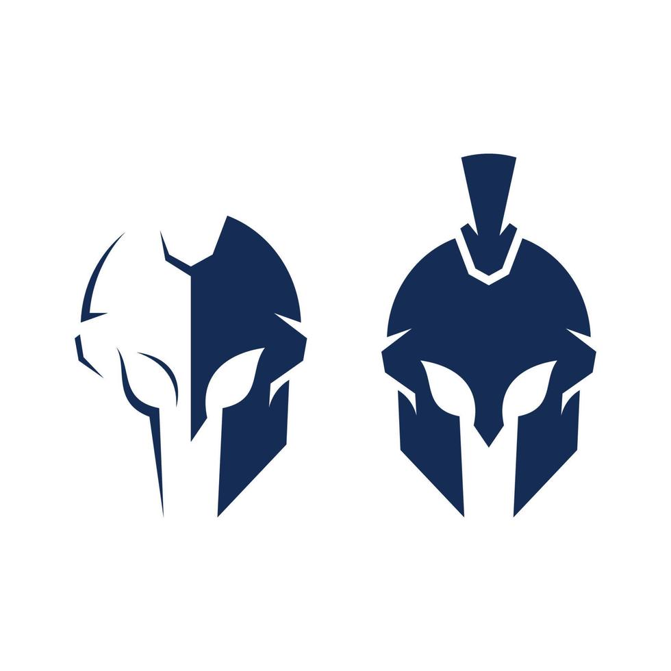 spartanischer Helm-Logo-Design-Vektor. spartanische Logo-Vorlage vektor