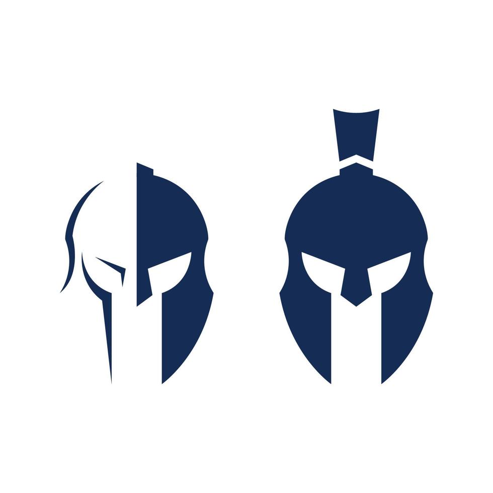 spartanischer Helm-Logo-Design-Vektor. spartanische Logo-Vorlage vektor