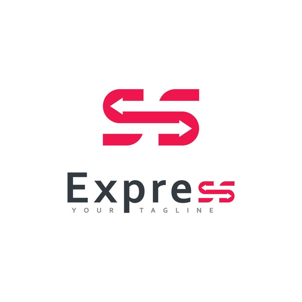 modern express vektor logotypdesign, pil business logotyp ikon designmall