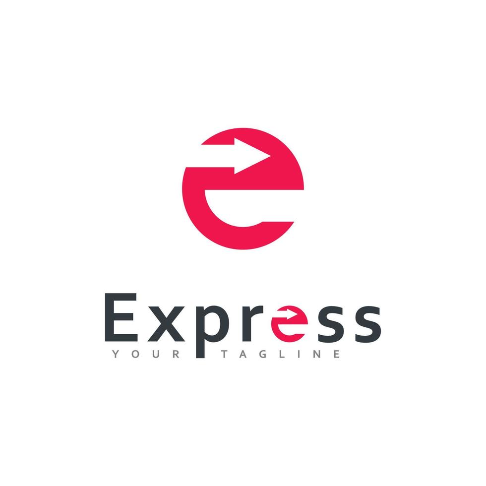 modern express vektor logotypdesign, pil business logotyp ikon designmall