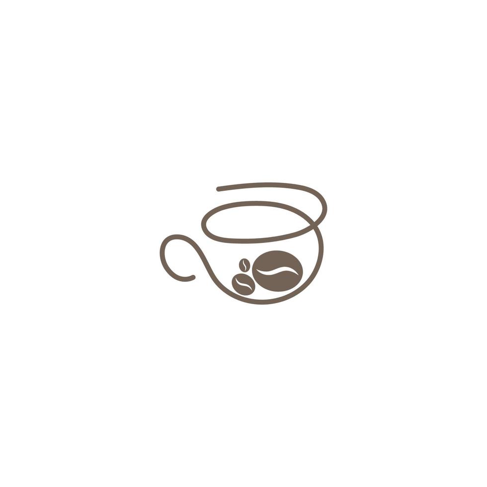 Kaffee-Symbol-Logo-Design-Illustrationsvorlage vektor