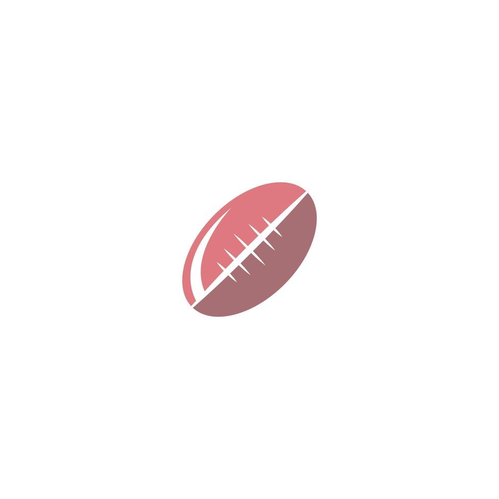 Rugby-Ball-Symbol-Logo-Design vektor