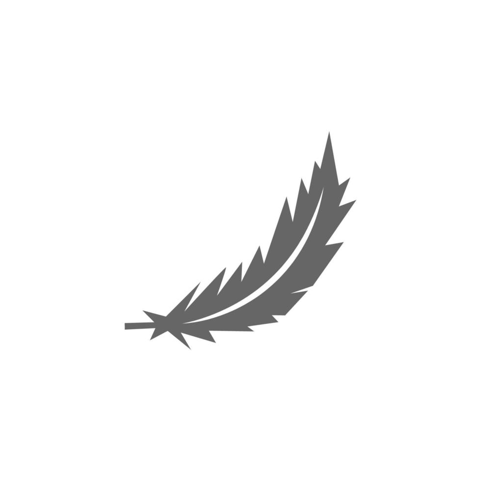 fjäder ikon logotyp illustration vektor